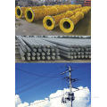 Yellow Electric Prestressed Concrete Poles Precast Concrete Pole Iso